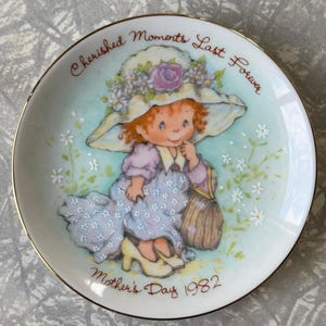 &quot;1982 Avon Muttertagsplatte - &quot;&quot;Cherish Moments&quot;&quot; - Made in Japan - 13 cm&quot;