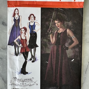 2000s Simplicity 2757 Steampunk Corset Dress Costume Sewing Pattern – Size 6-8-10-12 – UNCUT and FACTORY FOLDED