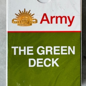 Cartes à jouer « The Green Deck » de l'armée australienne 2016 – neuves et scellées – format de poker standard