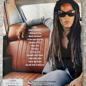 1999 Lenny Kravitz “5” Piano Vocal Guitar Songbook – Cherry Lane Music – Softcover