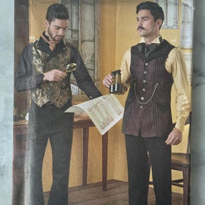 2017 Einfachheit 8408 Schnittmuster - Viktorianische Herren Hemd und Westen (Größen 38 - 44) - Archiv Kollektion