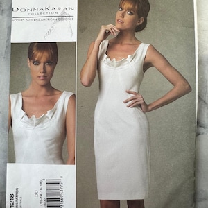 2011 Vogue V1218 – Donna Karan Collection – Misses’ Dress – Size DD (12-14-16-18) – Uncut and Factory Folded