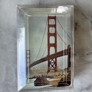 Cartas de baralho Golden Gate Bridge vintage de São Francisco da década de 1970 – revestidas de plástico – lacradas e na caixa original