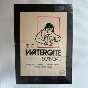 Gioco da tavolo vintage The Watergate Scandal del 1973 – American Symbolic Corp – Gioco di carte di satira politica – Copia sigillata