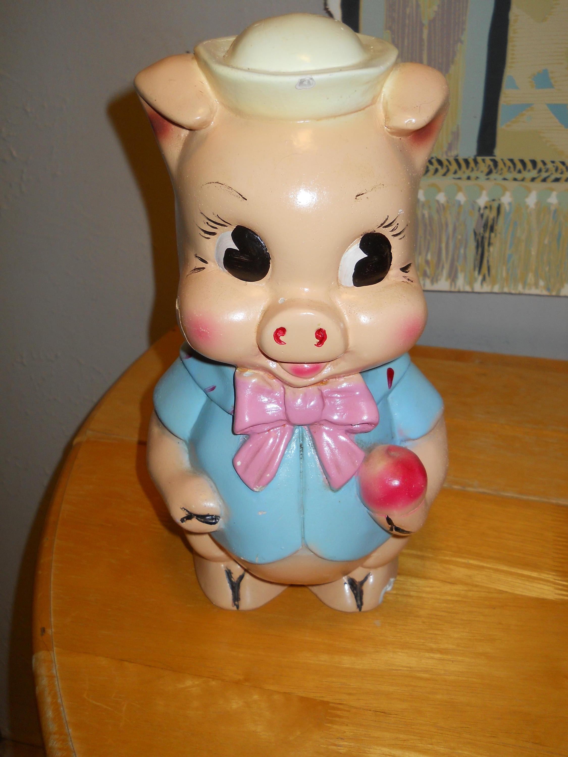Chalkware Pig - Etsy