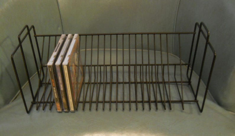 Vintage Wire Desk Top CD Storage Rack - Etsy