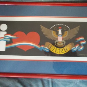 Charles Wysocki &quot;I Love America&quot; Professional Double Matted 1985