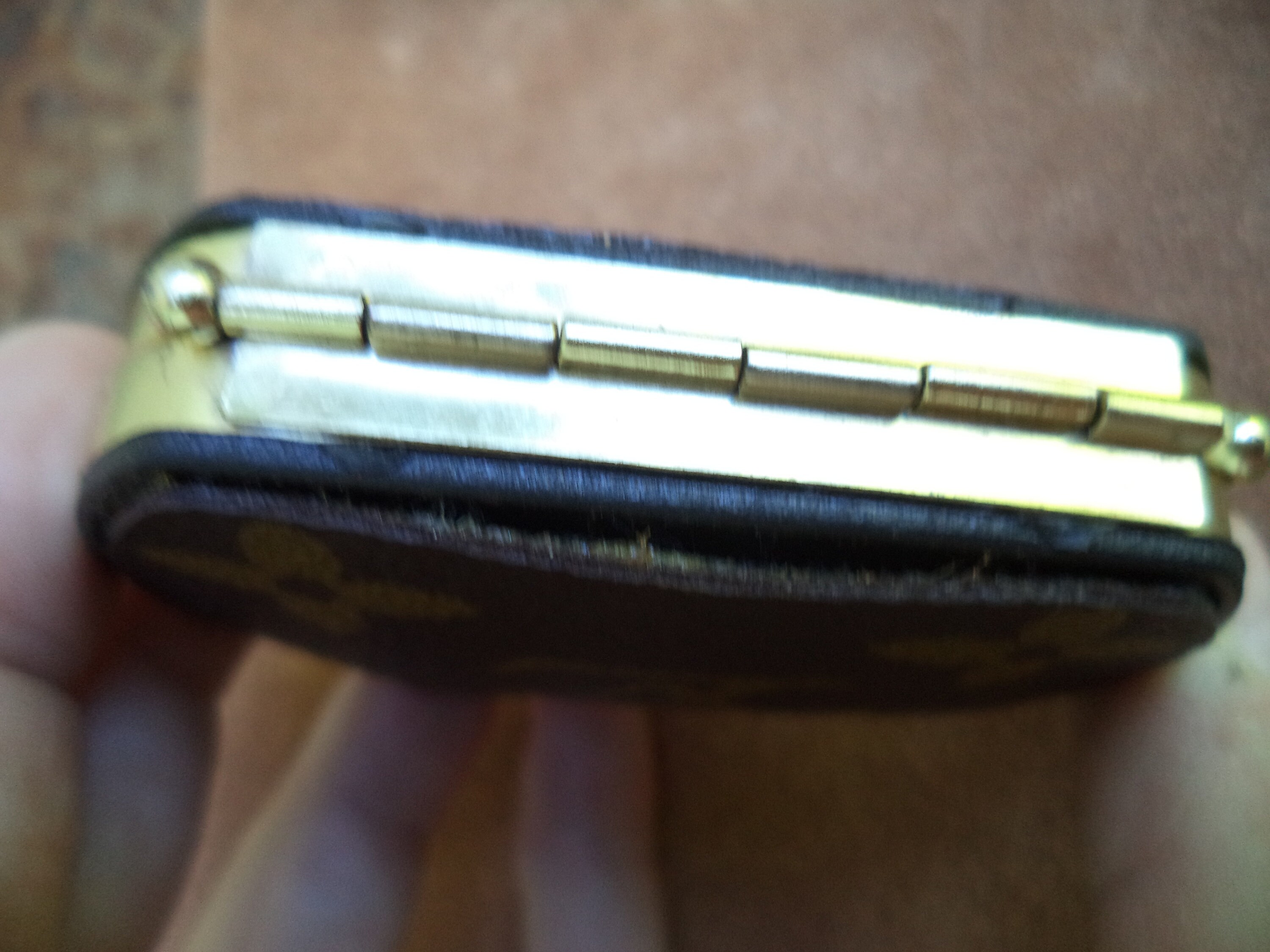 Vintage Louie Vuitton Half Round Double Sided Compact Mirror