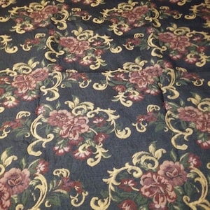 Vintage Floral Tapestry Upholstery Fabric 2 Yards