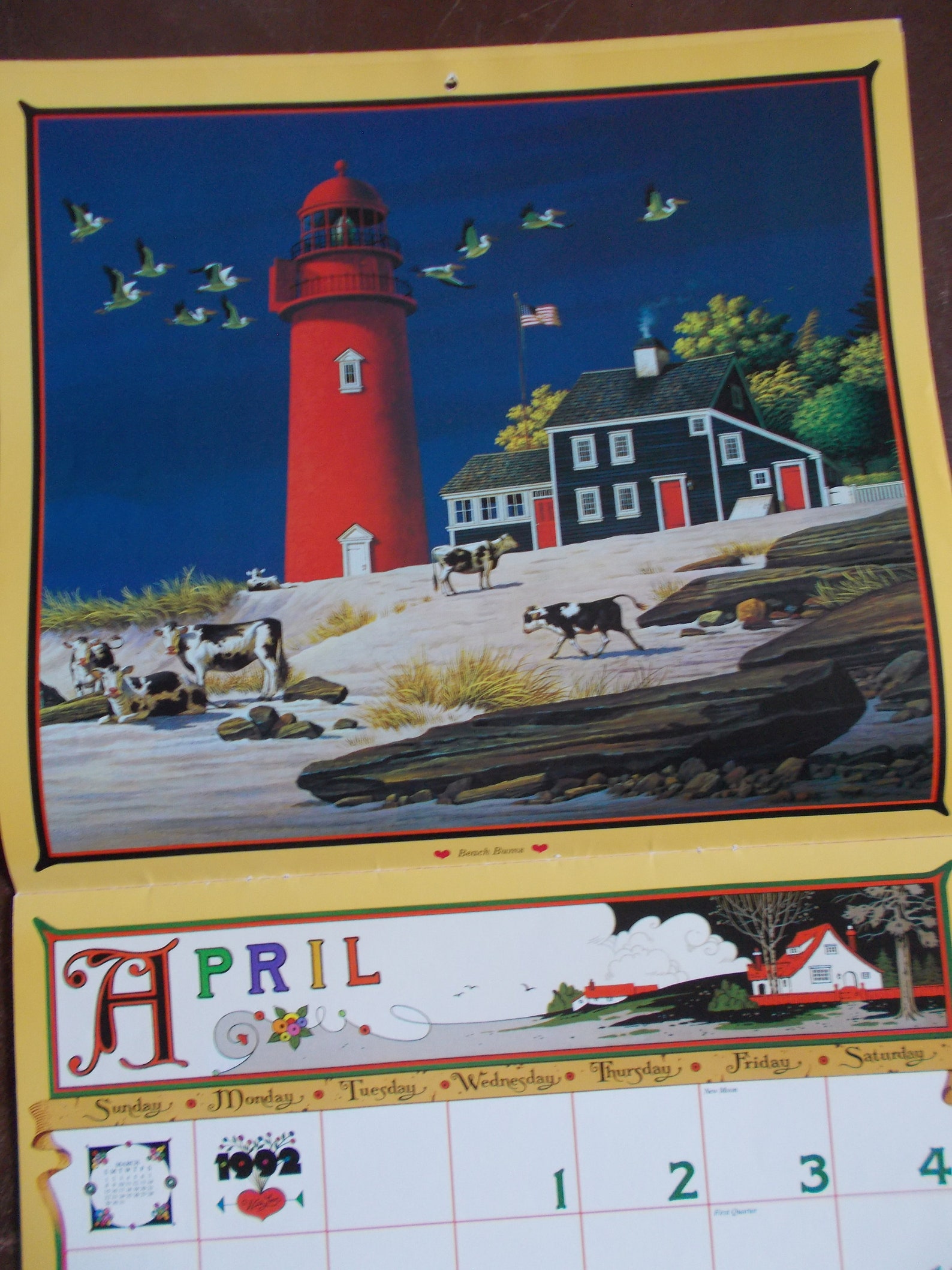 Charles Wysocki Americana Calendar 1992 Etsy