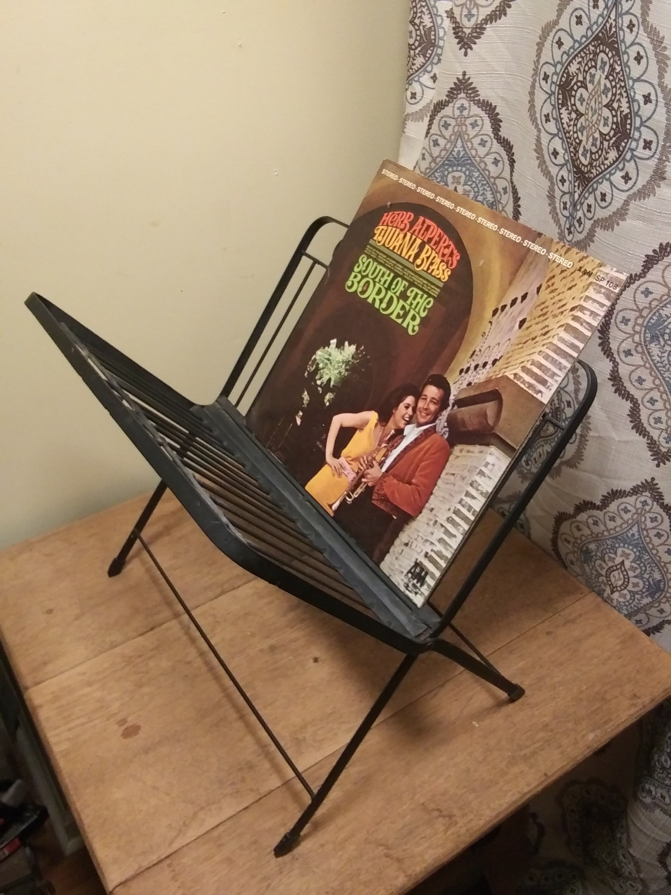 Vintage Wrought Iron Folding Magazine Rack - Etsy