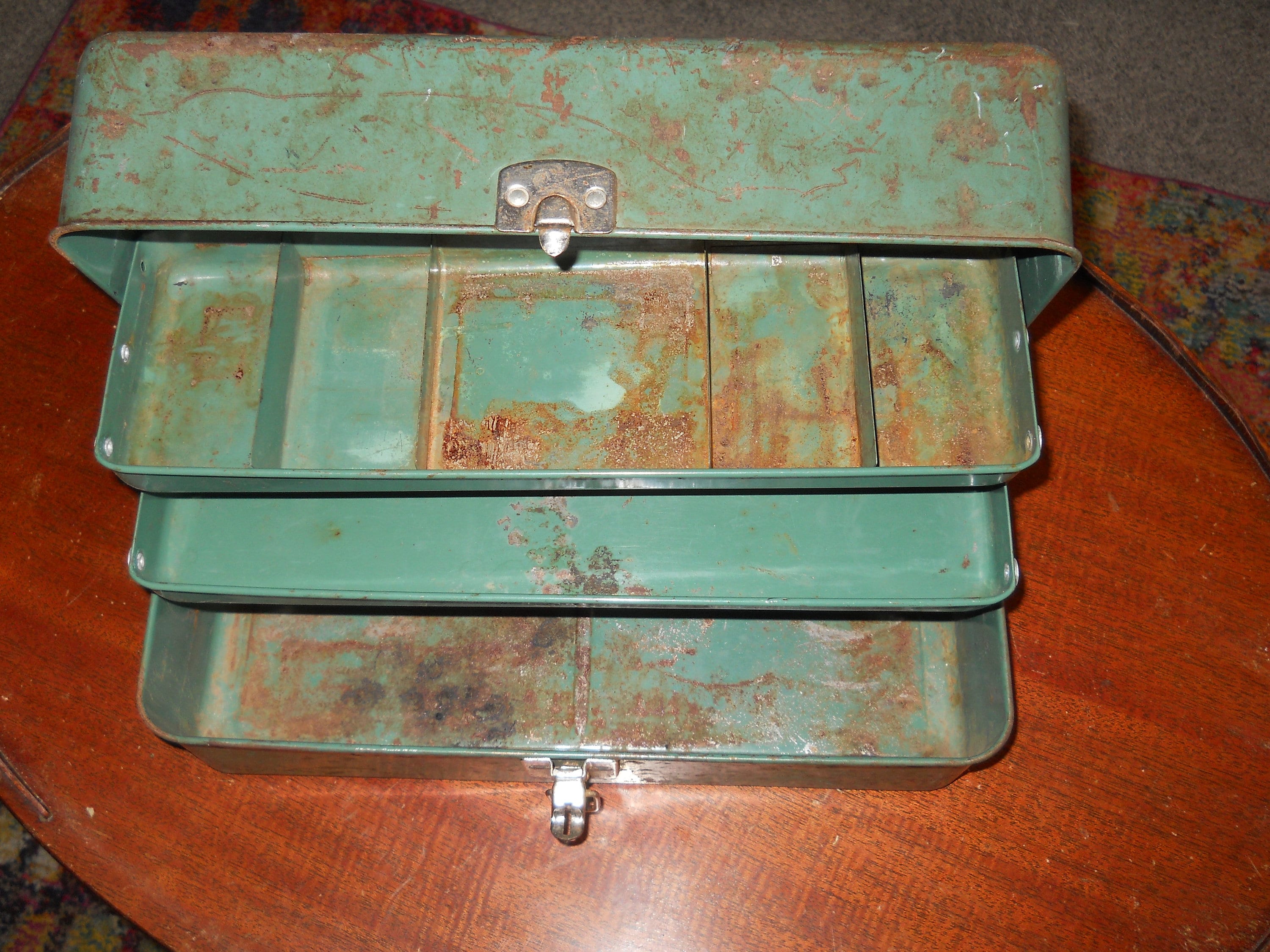 chest tackle box Vintage Union Utility Chest Tackle Box Union Steel Corp Made in USA