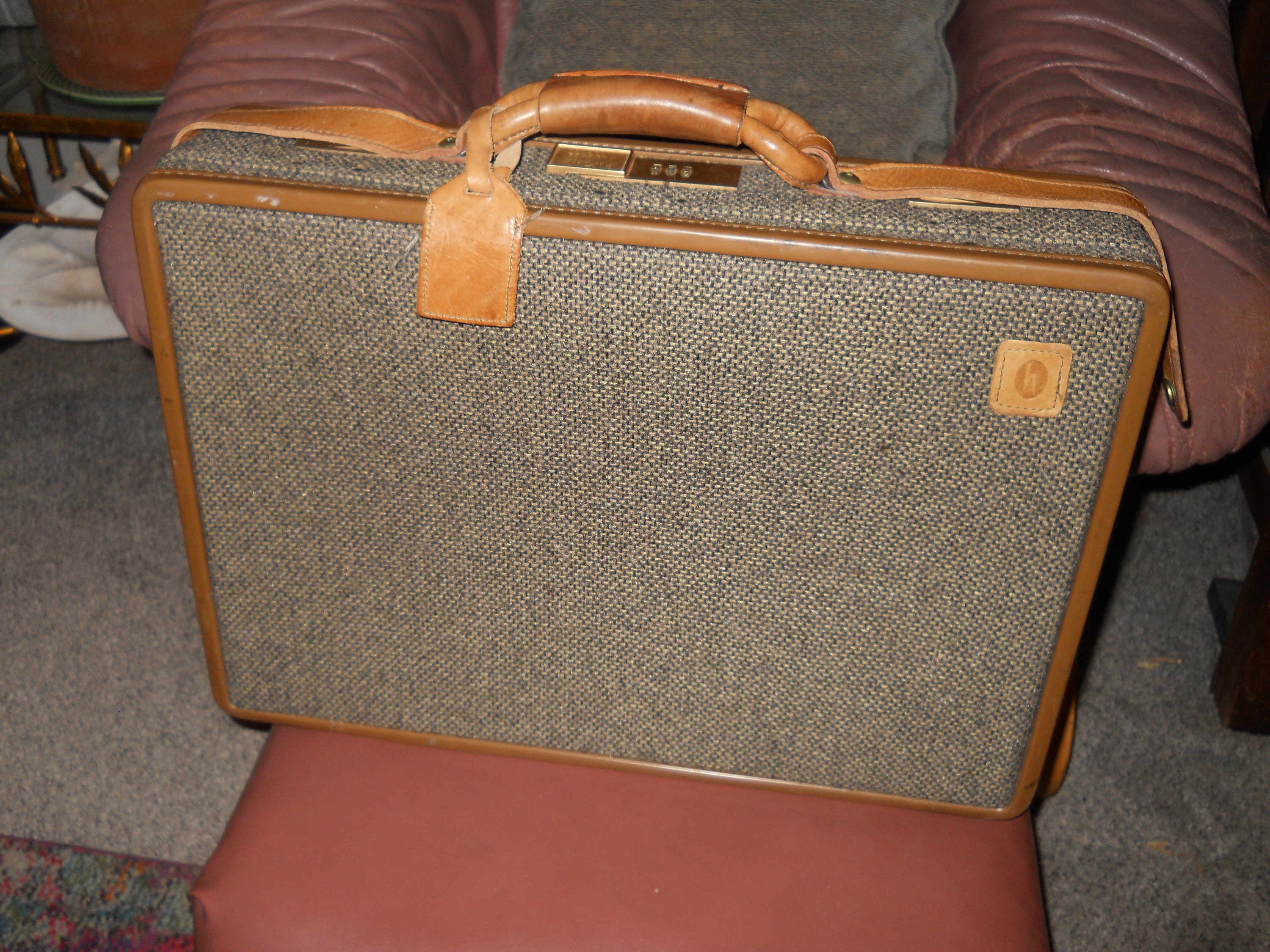 Vintage Hartmann Luggage Leather Carry-on Satchel Briefcase