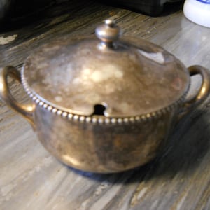 Antique Great Northern Railway  Circa 1860&#39;s Rogers Brothers Silver Jam Pot