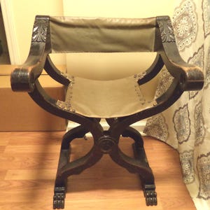 Antique Italian Renaissance Savonarola Chair