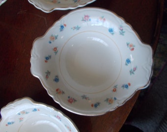 Set of 6 Mid Century Bowls WS George Radisson Floral Soup or Cereal Bowl