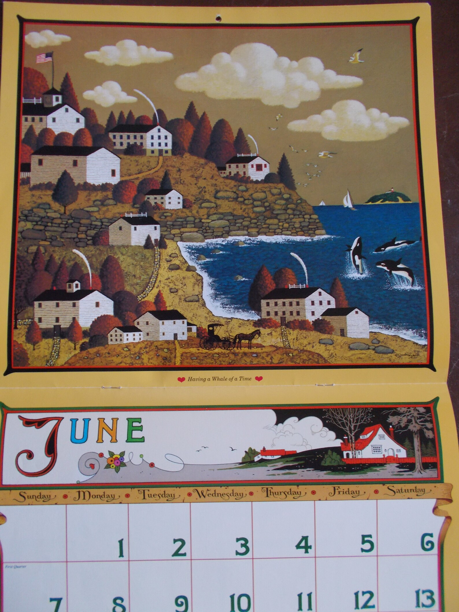 Charles Wysocki Americana Calendar 1992 Etsy