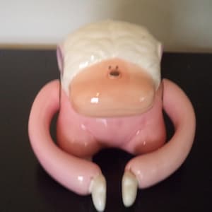 Vintage Ceramic Monkey Coin Bank by Lefton