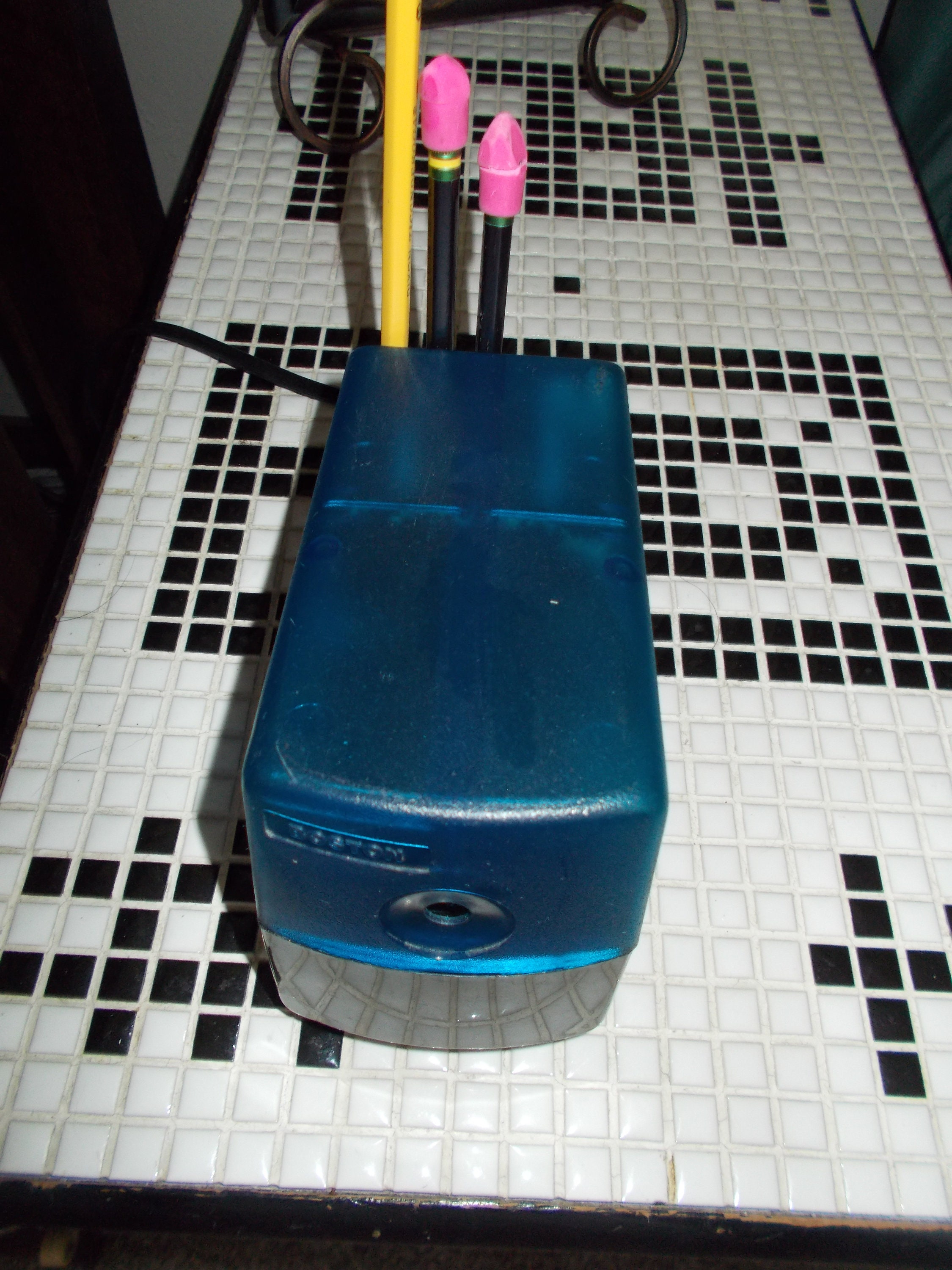 Vintage Boston Powerhouse Pencil Sharpener 19 Royal Blue Etsy UK