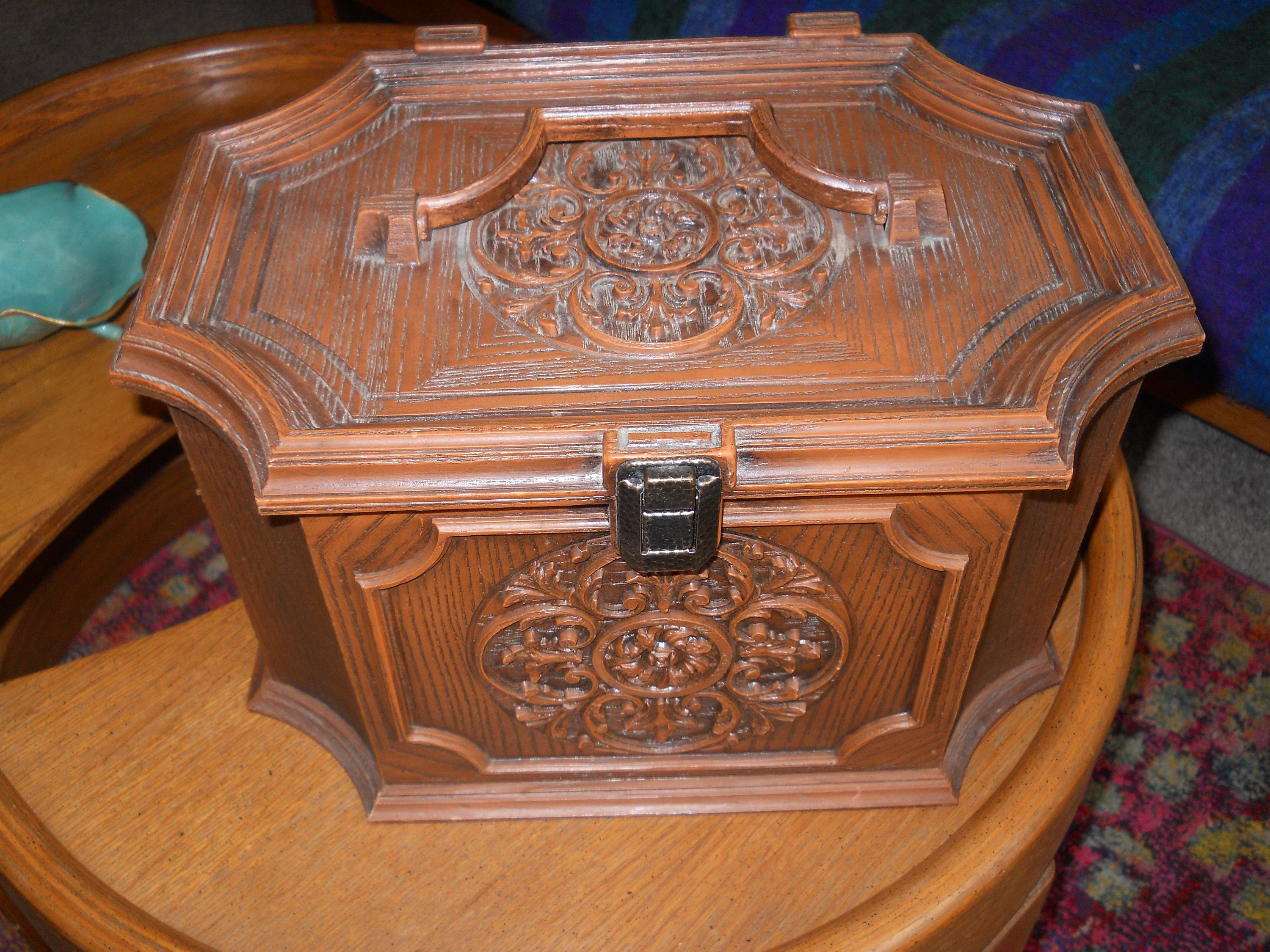 Vintage Max Klein Sewing Box Retro Faux Wood With Tray - Etsy