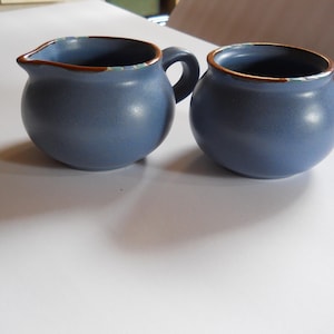 Sugar and Creamer Set Dansk Mesa Sky Blue Stoneware No Lid