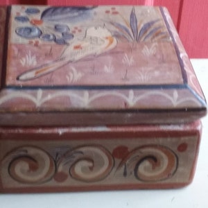 Vintage Southwestern Pottery Made in Mexico Box with Lid