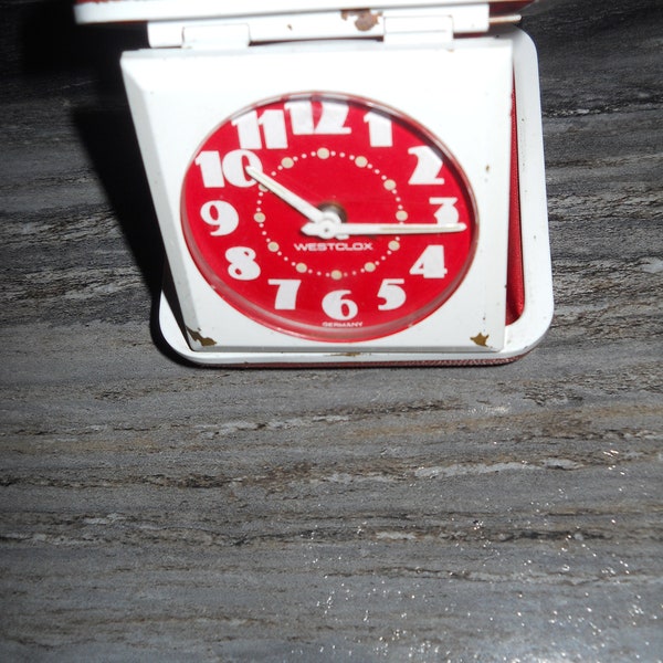 Vintage Travel Alarm Clock Westclox Germany