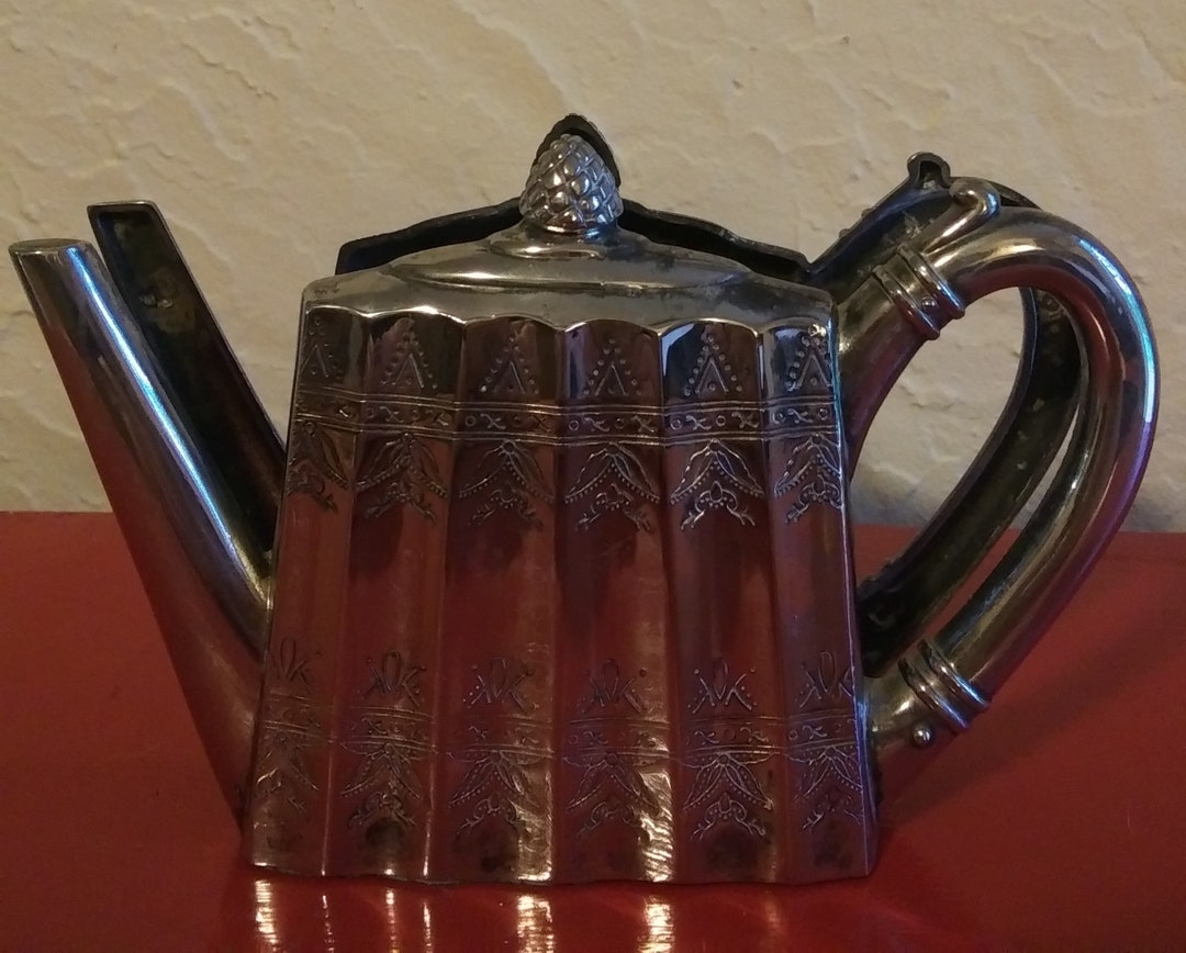 Godinger Silver 1993 Teapot Napkin / Letter Holder Etsy