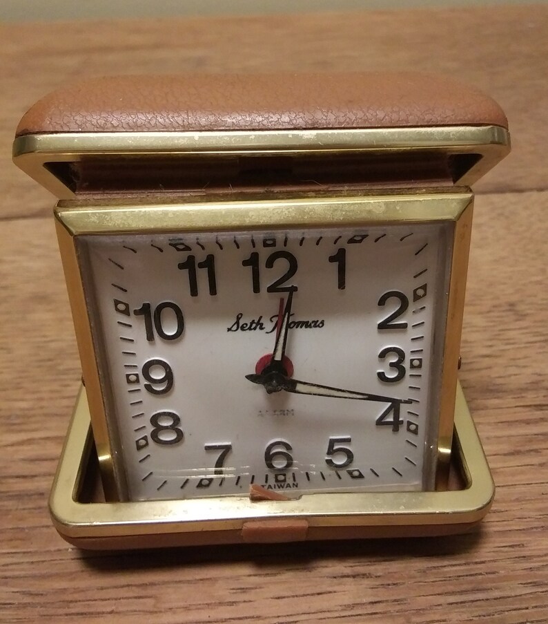 Seth Thomas Travel Alarm Clock Circa 60's Etsy