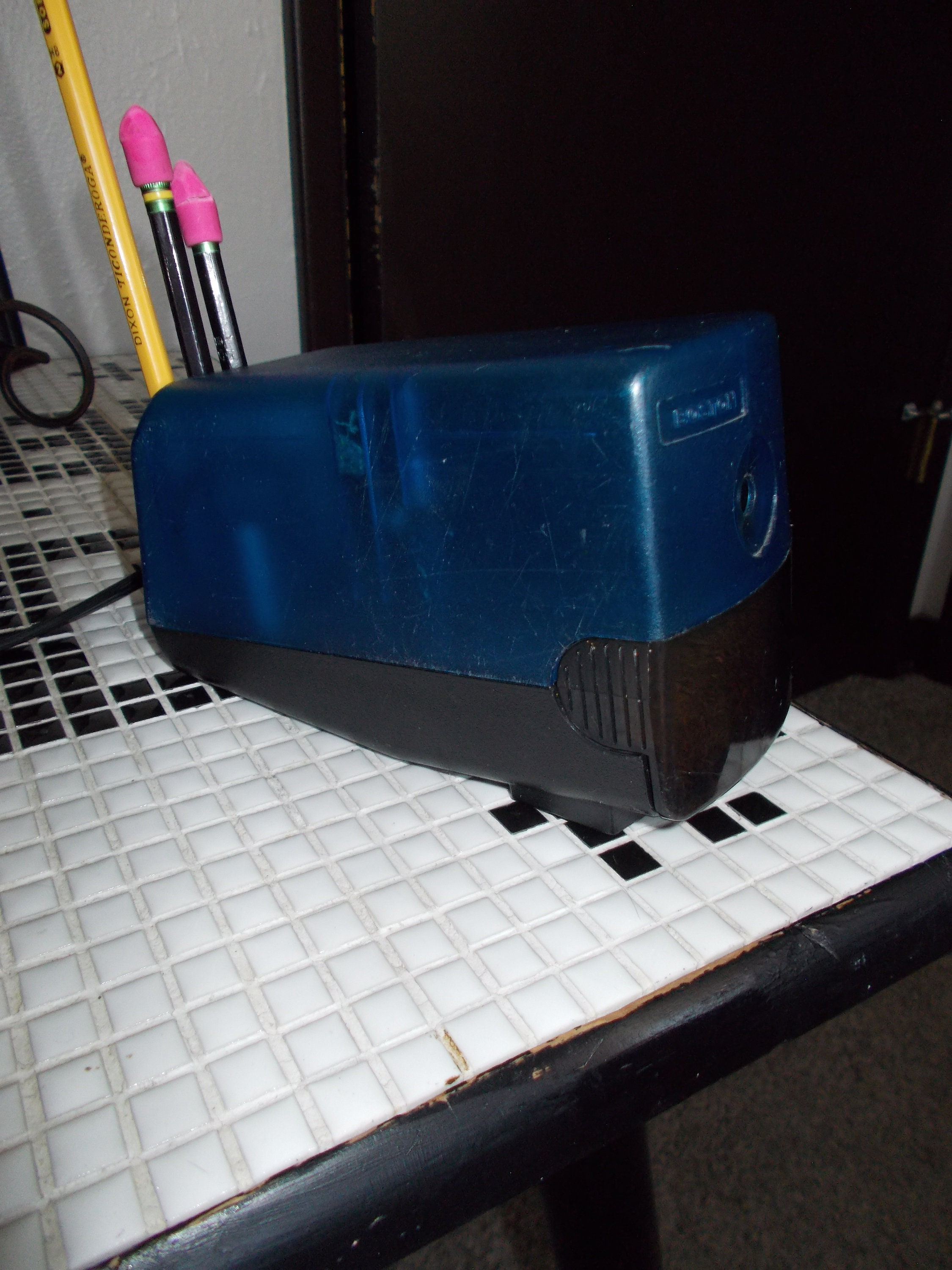 Vintage Boston Powerhouse Pencil Sharpener 19 Royal Blue Etsy UK