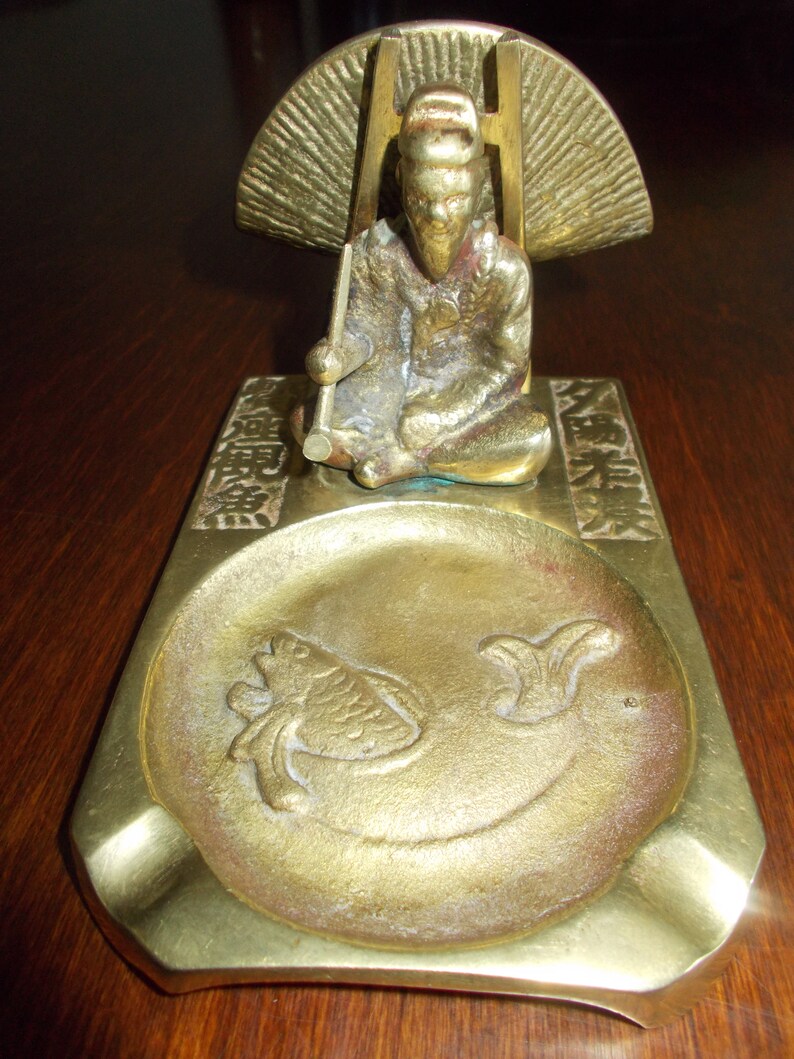Vintage Brass Pipe Rest Incense Burner Made in Korea Circa 1940/'s