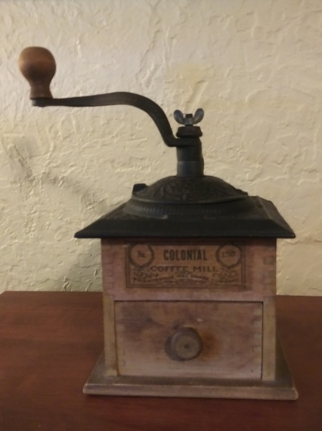 Vintage Colonial Coffee Mill 1707 by Wrightsville Hardware