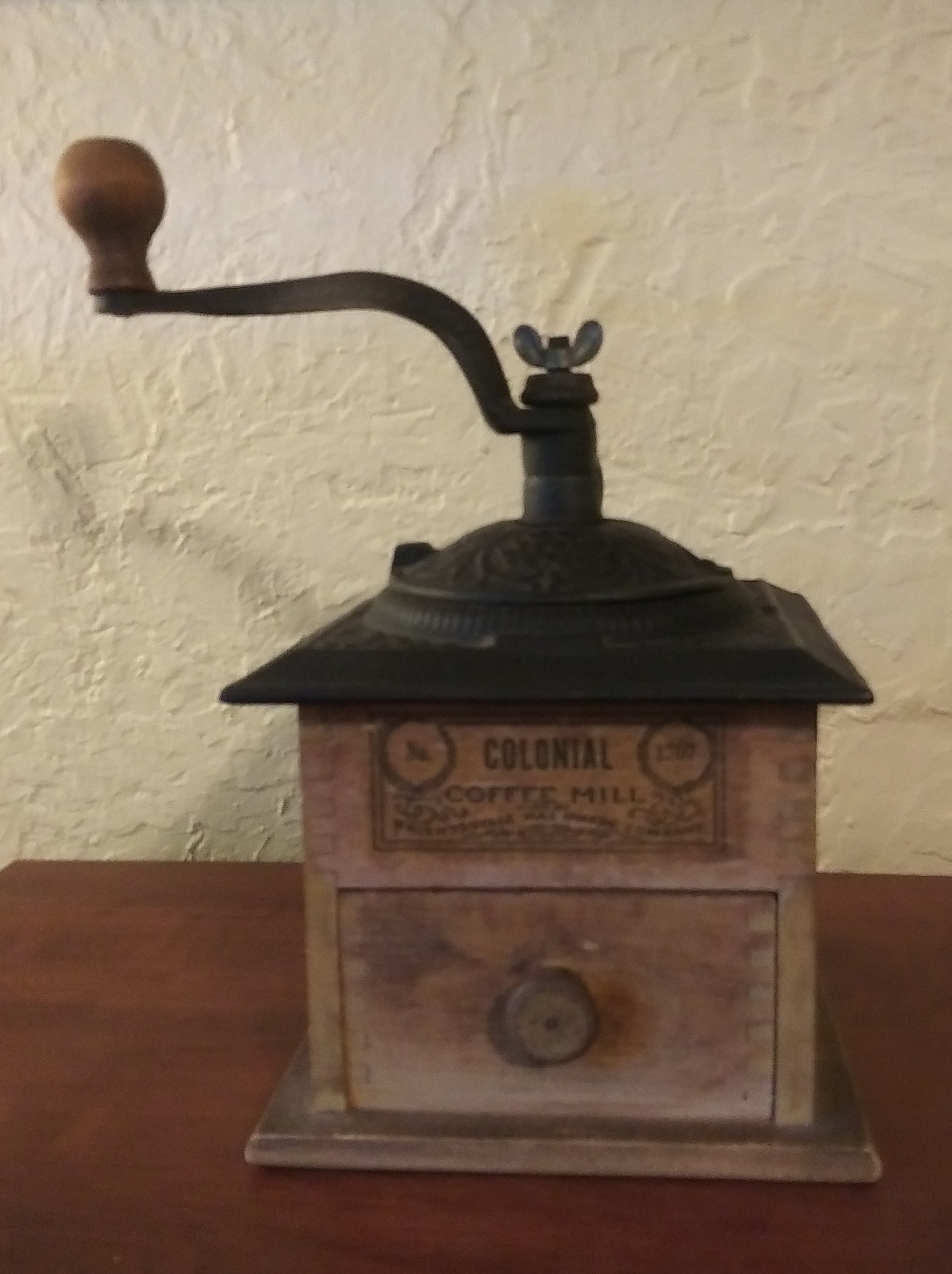 Vintage Colonial Coffee Mill # 1707 by Wrightsville Hardware Vintage Colonial Coffee Mill # 1707 by Wrightsville Hardware