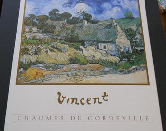 Vintage Vincent Chaumes De Cordeville Print on Hardboard 16 x 20