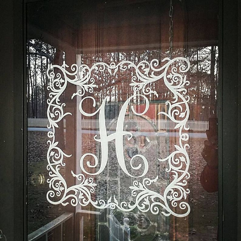 Vinyl Initial for Glass Doors Large Windows or Walls Etsy