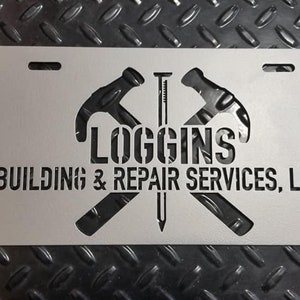 Car Tag/License Plate Custom Business Logo Laser Cut Metal Cutout
