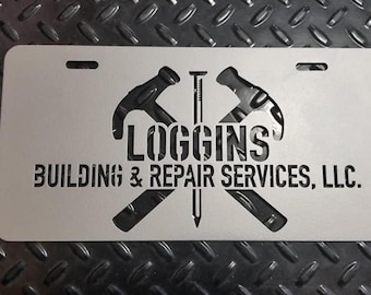 Car Tag/License Plate Custom Business Logo Laser Cut Metal Cutout