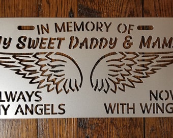 Memorial Car Tag/ License Plate Personalized Laser Cut Metal Cutout