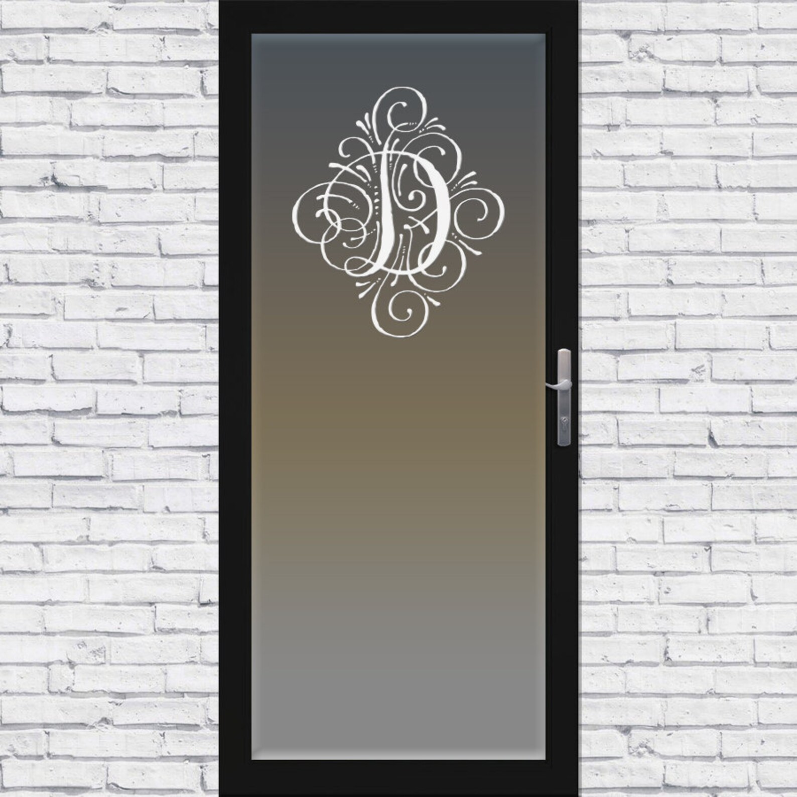 Vinyl Initial for Glass Doors Large Windows or Walls Vintage Etsy