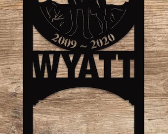 16" x 36" Laser Cut Metal Pet Memorial sign