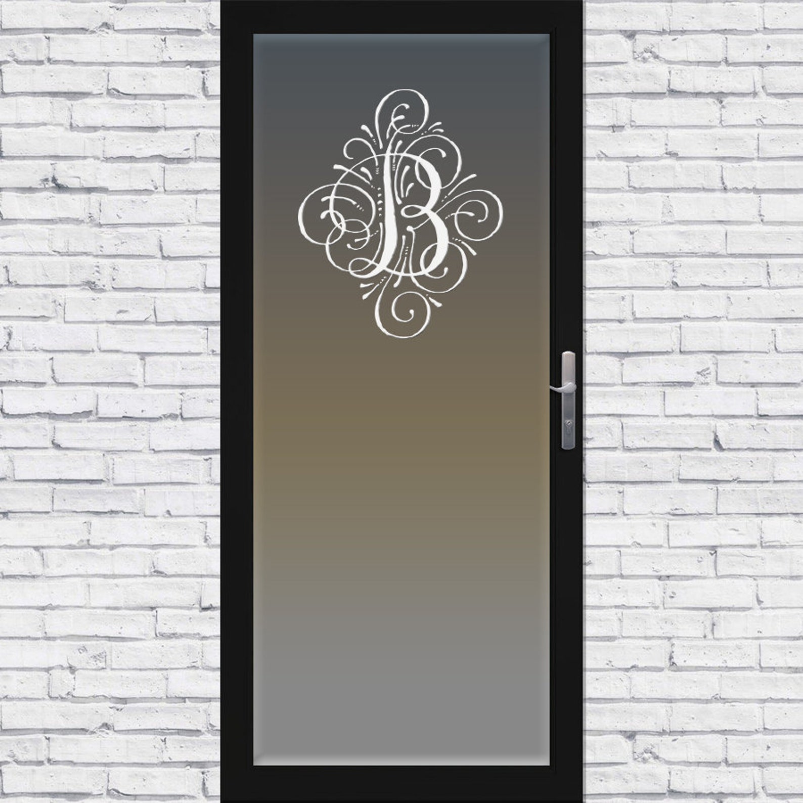 Vinyl Initial for Glass Doors Large Windows or Walls Vintage Etsy