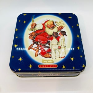 Limited Edition Norman Rockwell Collector’s Tin, Snickers, Santa, 1999