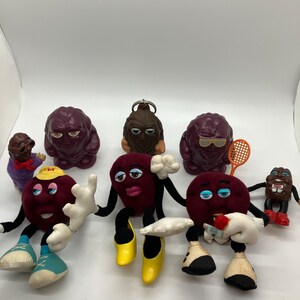The California Raisins Figurines, Plush Toys, and Coin Purse - Etsy