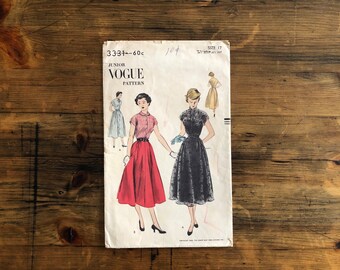 Patron De Couture Vogue Vintage 1956 - Robe B32 (R425), Neuf