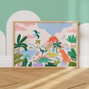 Watercolour Dinosaur Print: Nursery & Kids Room Wall Art (Digital Download)