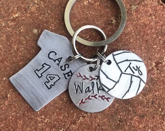 Hand Stamped DADDY Jersey with Basketball volleyball baseball softball football including childrens names Father's Day Gift - Handstamped
