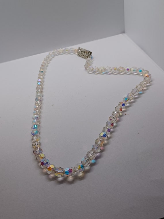 Stunning Aurora borealis beaded necklace