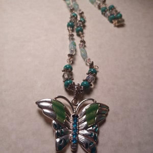 Butterfly jeweled necklace