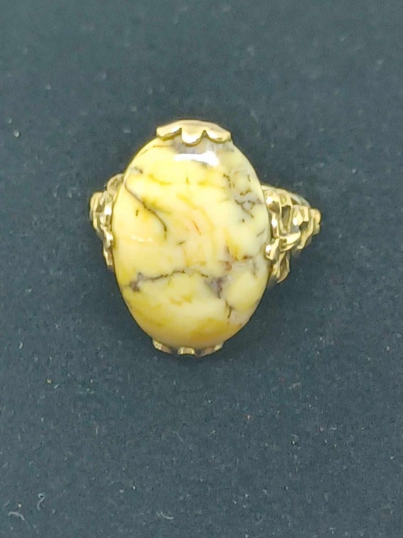 Navada Turquoise mines 10k gold filled ring size 7 - image 1