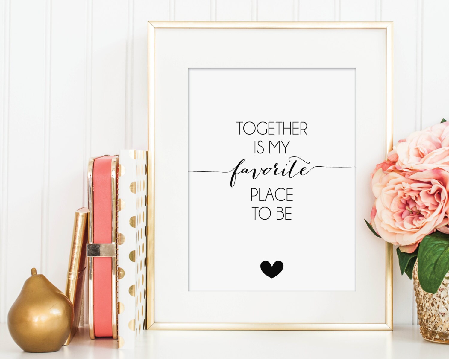 PRINTABLE Together Is My Favorite Place To Be Hand Lettering Etsy